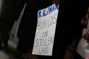 "Hunter SJP along with organizations like Adalah-NY, Jewish Voice for Peace NY, CODEPINK and others, organized an action against RE/MAX real estate for selling houses to exclusively Jewish-only settlements in Occupied Palestine", via CUNY Hunter College SJP FB Page, December 7, 2014
