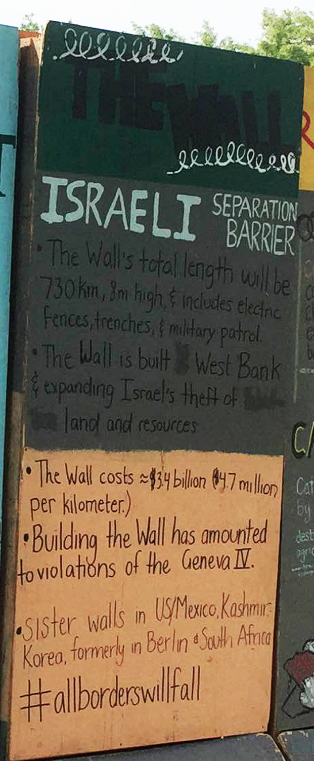 Source Credit: SJP's Apartheid Wall at Pitzer College March 31, 2015, photographed on campus, pulled from Jew Hatred on Campus