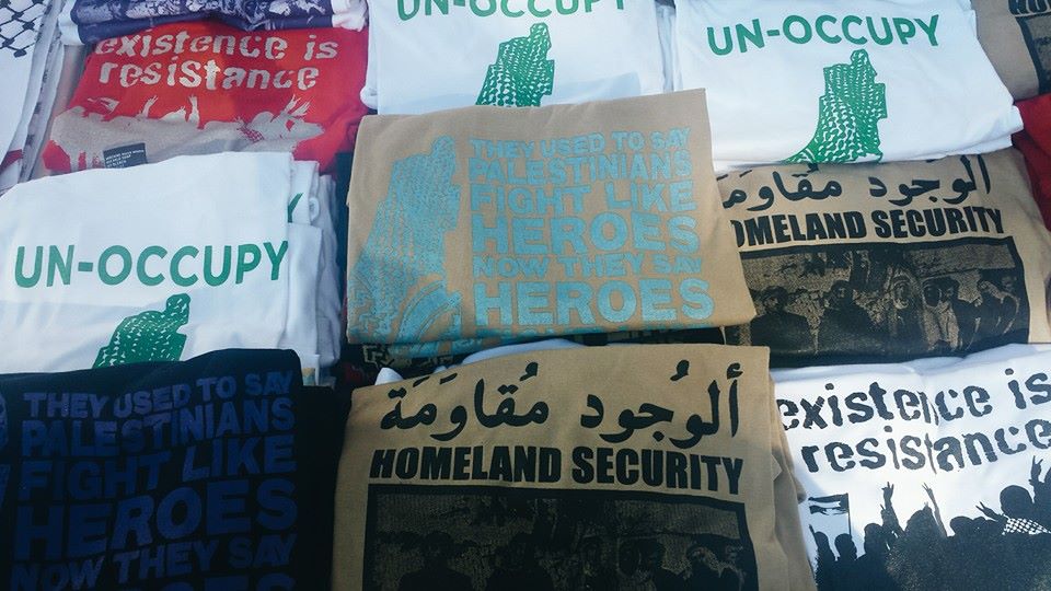 Source Credit: T-shirts designed to fundraise include “unoccupy” and all of Israel, and existence is resistance, among others - Facebook